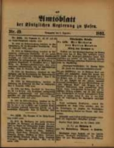 Amtsblatt der Königlichen Regierung zu Posen. 1892.12.06 Nro.49
