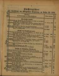 Sachregister ... f&uuml;r 1892