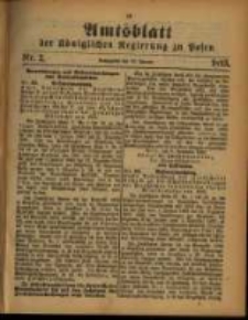 Amtsblatt der K&ouml;niglichen Regierung zu Posen. 1893.01.10 Nro.2