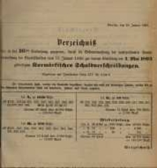 Verzeichniss &hellip;. vom 10. Januar 1893 &hellip; am 1. Mai 1893..
