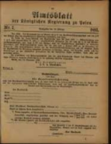 Amtsblatt der K&ouml;niglichen Regierung zu Posen. 1893.02.14 Nro.7