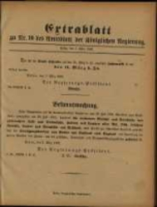 Extrablatt zu Nr. 10 des Amtsblatt der K&ouml;niglichen Regierung. Posen, den 7. M&auml;rz 1893