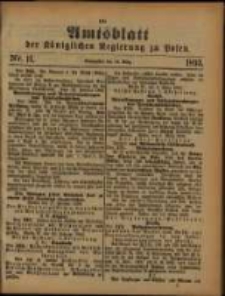 Amtsblatt der K&ouml;niglichen Regierung zu Posen. 1893.03.14 Nro.11