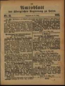 Amtsblatt der K&ouml;niglichen Regierung zu Posen. 1893.03.14 Nro.11