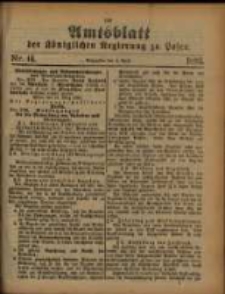 Amtsblatt der K&ouml;niglichen Regierung zu Posen. 1893.04.04 Nro.14