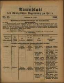 Amtsblatt der K&ouml;niglichen Regierung zu Posen. 1893.05.02 Nro.18