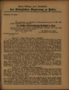 Extra = Beilage zum Amtsblatt der K&ouml;niglichen Regierung zu Posen