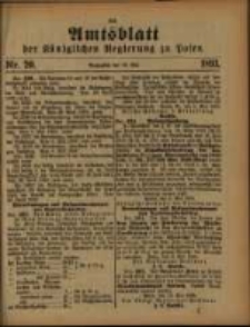 Amtsblatt der K&ouml;niglichen Regierung zu Posen. 1893.05.16 Nro.20