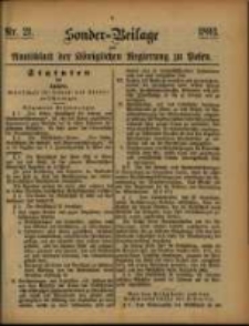 Sonder- Beilage zum Amtsblatt der K&ouml;niglichen Regierung zu Posen
