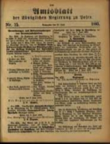 Amtsblatt der K&ouml;niglichen Regierung zu Posen. 1893.06.20 Nro.25