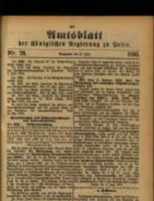 Amtsblatt der K&ouml;niglichen Regierung zu Posen. 1893.06.27 Nro.26