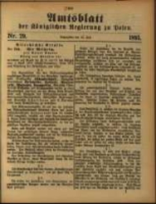 Amtsblatt der K&ouml;niglichen Regierung zu Posen. 1893.07.18 Nro.29