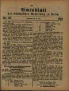 Amtsblatt der K&ouml;niglichen Regierung zu Posen. 1893.07.25 Nro.30