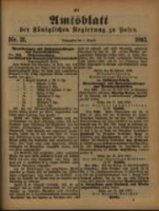 Amtsblatt der K&ouml;niglichen Regierung zu Posen. 1893.08.01 Nro.31