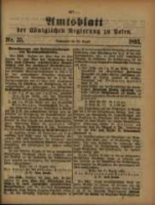Amtsblatt der K&ouml;niglichen Regierung zu Posen. 1893.08.29 Nro.35