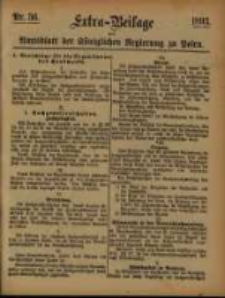 Extra - Beilage zum Amtsblatt der K&ouml;niglichen Regierung zu Posen