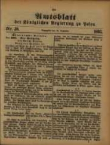 Amtsblatt der K&ouml;niglichen Regierung zu Posen. 1893.09.19 Nro.38