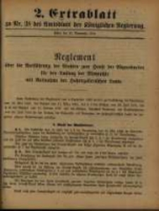Extrablatt zu Nr. 38 des Amtsblatt der K&ouml;niglichen Regierung. Posen, den 21. September 1893