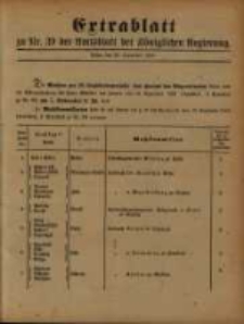 Extrablatt zu Nr. 39 des Amtsblatt der K&ouml;niglichen Regierung. Posen, den 28. September 1893