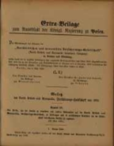Extra = Beilage zum Amtsblatt der K&ouml;nigl. Regierung zu Posen