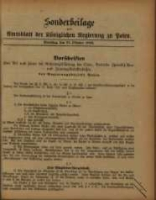 Sonderbeilage zum Amtsblatt der K&ouml;niglichen Regierung zu Posen