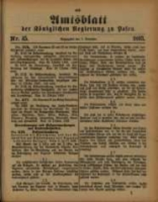Amtsblatt der K&ouml;niglichen Regierung zu Posen. 1893.11.07 Nro.45