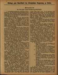 Beilage zum Amtsblatt der K&ouml;niglichen Regierung zu Posen