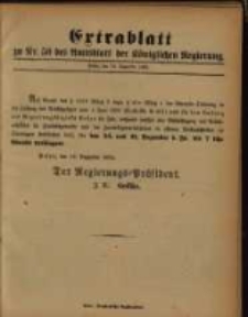 Extrablatt zu Nr. 50 des Amtsblatt der K&ouml;niglichen Regierung. Posen, den 18. December 1893