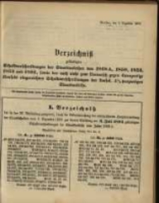 Verzeichniss &hellip; vom 5. December 1893...am 2. Juli 1894