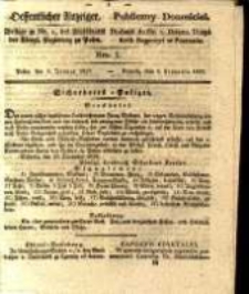 Oeffentlicher Anzeiger. 1829.01.06 Nro.1