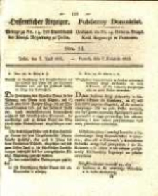Oeffentlicher Anzeiger. 1829.04.07 Nro.14
