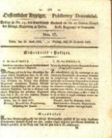 Oeffentlicher Anzeiger. 1829.04.28 Nro.17