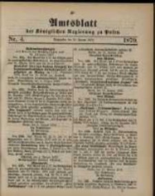 Amtsblatt der K&ouml;niglichen Regierung zu Posen. 1879.01.22 Nro.4