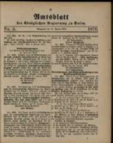 Amtsblatt der K&ouml;niglichen Regierung zu Posen. 1879.01.29 Nro.5