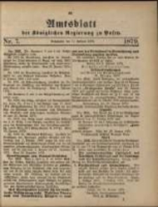 Amtsblatt der K&ouml;niglichen Regierung zu Posen. 1879.02.11 Nro.7