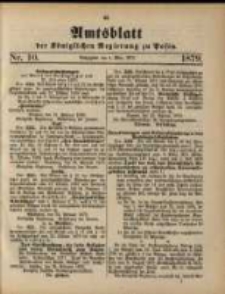 Amtsblatt der K&ouml;niglichen Regierung zu Posen. 1879.03.04 Nro.10