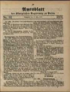 Amtsblatt der K&ouml;niglichen Regierung zu Posen. 1879.03.18 Nro.12