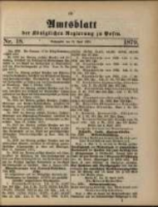 Amtsblatt der K&ouml;niglichen Regierung zu Posen. 1879.04.29 Nro.18