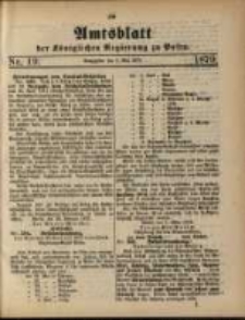 Amtsblatt der K&ouml;niglichen Regierung zu Posen. 1879.05.06 Nro.19