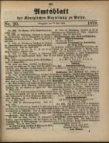 Amtsblatt der K&ouml;niglichen Regierung zu Posen. 1879.05.13 Nro.20