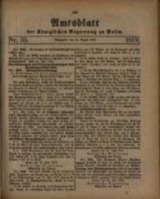 Amtsblatt der K&ouml;niglichen Regierung zu Posen. 1879.08.12 Nro.33