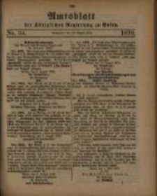 Amtsblatt der K&ouml;niglichen Regierung zu Posen. 1879.08.19 Nro.34