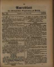 Amtsblatt der K&ouml;niglichen Regierung zu Posen. 1879.08.26 Nro.35