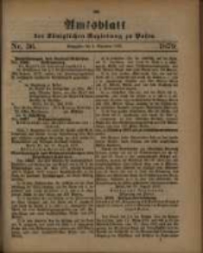 Amtsblatt der K&ouml;niglichen Regierung zu Posen. 1879.09.02 Nro.36