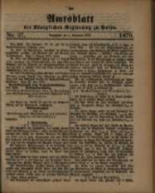 Amtsblatt der K&ouml;niglichen Regierung zu Posen. 1879.09.09 Nro.37