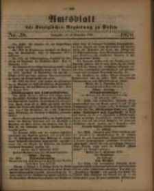 Amtsblatt der K&ouml;niglichen Regierung zu Posen. 1879.09.16 Nro.38