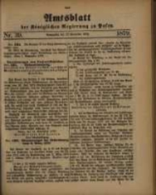 Amtsblatt der K&ouml;niglichen Regierung zu Posen. 1879.09.23 Nro.39