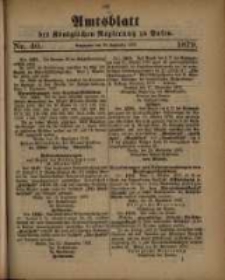 Amtsblatt der K&ouml;niglichen Regierung zu Posen. 1879.09.30 Nro.40