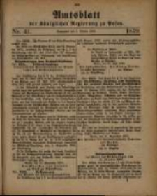 Amtsblatt der K&ouml;niglichen Regierung zu Posen. 1879.10.07 Nro.41