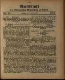 Amtsblatt der K&ouml;niglichen Regierung zu Posen. 1879.10.28 Nro.44